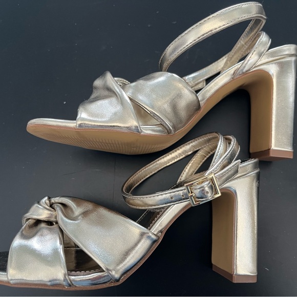 J. Crew NEW Twisted Gold Heel sandals - Picture 5 of 7